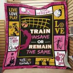 volleyball train insane and remain the same quilt blanket great customized blanket gifts for 0