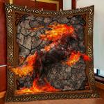 warrior of fire horse quilt blanket d2448594