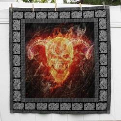 Warriors Skull Viking Hur Quilt Bevrop
