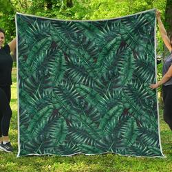 Watercolor Tropical Leaf Cl17100688Mdq Quilt Blanket