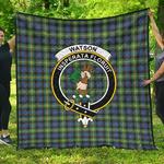 watson ancient tartan clan badge premium quilt th8 home decor quilt d2419414
