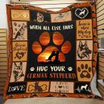 when all else fails hug your german stepherd quilt blanket great customized blanket gifts for 0