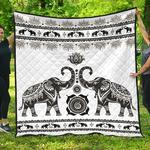 white mandala elephant quilt quilt d2420717