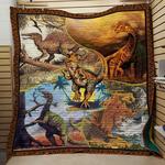 wild dinosaur quilt blanket d2452807