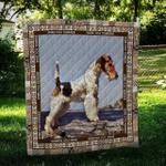 wire fox terrier sea quilt blanket dhc09122026dd d2446516