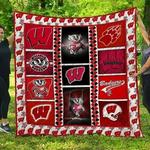 wisconsin badgers quilt blanket fan made d2451699