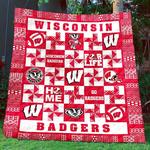 wisconsin badgers ver2 quilt blanket d2455907