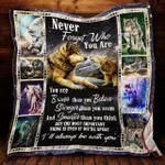 wolf family gift to son daughter from mom dad i will always be with you quilt blanket great 0