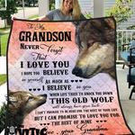 wolf grandma and grandson quilt blanket 3592 d2449085