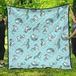 wolf hand drawn cl12100754mdq quilt blanket d2478351