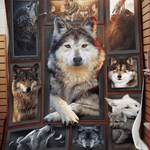 wolf what does the wolf say quilt blanket dhc31121589td d2447032