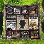 women veteran while premium quilt blanket quilt d2418149