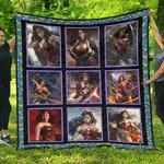 wonder woman while premium quilt blanket quilt d2418156