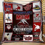wrestling mom my voice is hoarse quilt blanket great customized gifts for birthday christmas 0