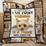 yorkshire terrier dog lnt0312013 quilt blanket d2481964