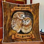 you me we got this owl couple quilt blanket d2448343