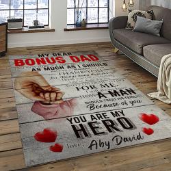 a letter to father thanks gift to the best dad ever quote area rug meaningful gift for fathers day dark room 02