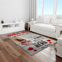 A Letter To Father, Thanks Gift To The Best Dad Ever Quote Area Rug Meaningful Gift For Father's Day 02