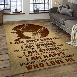 a letter to my dad my baseball partner quote area rug meaningful gift for fathers day dark room 03