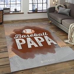 a letter to my dad my baseball partner quote area rug meaningful gift for fathers day dark room 07