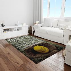A Letter To My Dad, My Baseball Partner Quote Area Rug Meaningful Gift For Father's Day 01