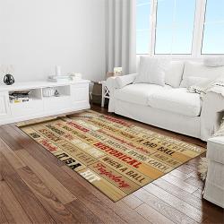 A Letter To My Dad, My Baseball Partner Quote Area Rug Meaningful Gift For Father's Day 02