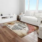 a letter to my dad my baseball partner quote area rug meaningful gift for fathers day light room 05