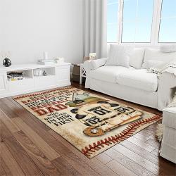 A Letter To My Dad, My Baseball Partner Quote Area Rug Meaningful Gift For Father's Day 08