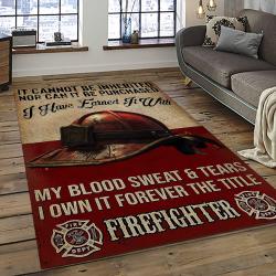 a letter to my dad my father is a firefighter quote area rug meaningful gift for fathers day dark room 01