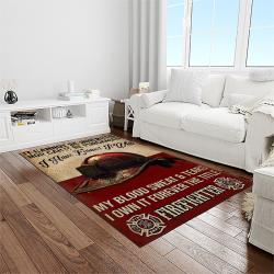A Letter To My Dad, My Father Is A Firefighter Quote Area Rug Meaningful Gift For Father's Day 01