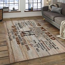 a letter to my dad my father my hero hunting fav quote area rug meaningful gift for fathers day dark room 07