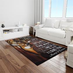 A Letter To My Dad, My Father My Hero Hunting Fav Quote Area Rug Meaningful Gift For Father's Day 01