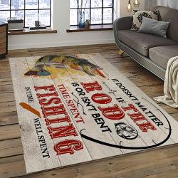 a letter to my dad who love fishing with me quote area rug meaningful gift for fathers day dark room 06