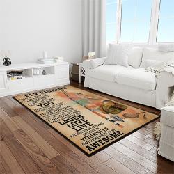 A Letter To My Dad, Who Love Fishing With Me Quote Area Rug Meaningful Gift For Father's Day 08