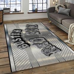 mlb boston red sox baseball team logo rectangle area rug dark room brs39