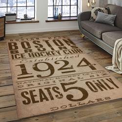 mlb boston red sox baseball team logo rectangle area rug dark room brs74