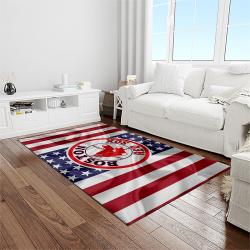MLB Boston Red Sox Baseball Team Logo Rectangle Area Rug BRS08
