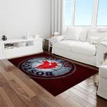 mlb boston red sox baseball team logo rectangle area rug light room brs14