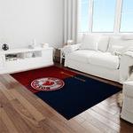 mlb boston red sox baseball team logo rectangle area rug light room brs15