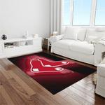 mlb boston red sox baseball team logo rectangle area rug light room brs23