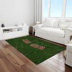 mlb boston red sox baseball team logo rectangle area rug light room brs24