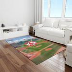 mlb boston red sox baseball team logo rectangle area rug light room brs32