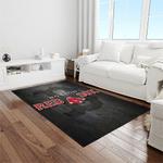 mlb boston red sox baseball team logo rectangle area rug light room brs44