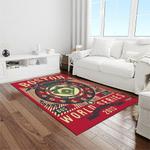 mlb boston red sox baseball team logo rectangle area rug light room brs50
