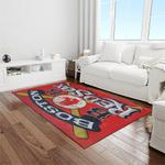 mlb boston red sox baseball team logo rectangle area rug light room brs52