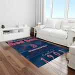 mlb boston red sox baseball team logo rectangle area rug light room brs53
