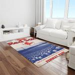 mlb boston red sox baseball team logo rectangle area rug light room brs54
