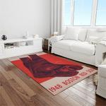 mlb boston red sox baseball team logo rectangle area rug light room brs64