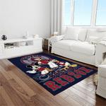 mlb boston red sox baseball team logo rectangle area rug light room brs67