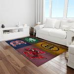 mlb boston red sox baseball team logo rectangle area rug light room brs77